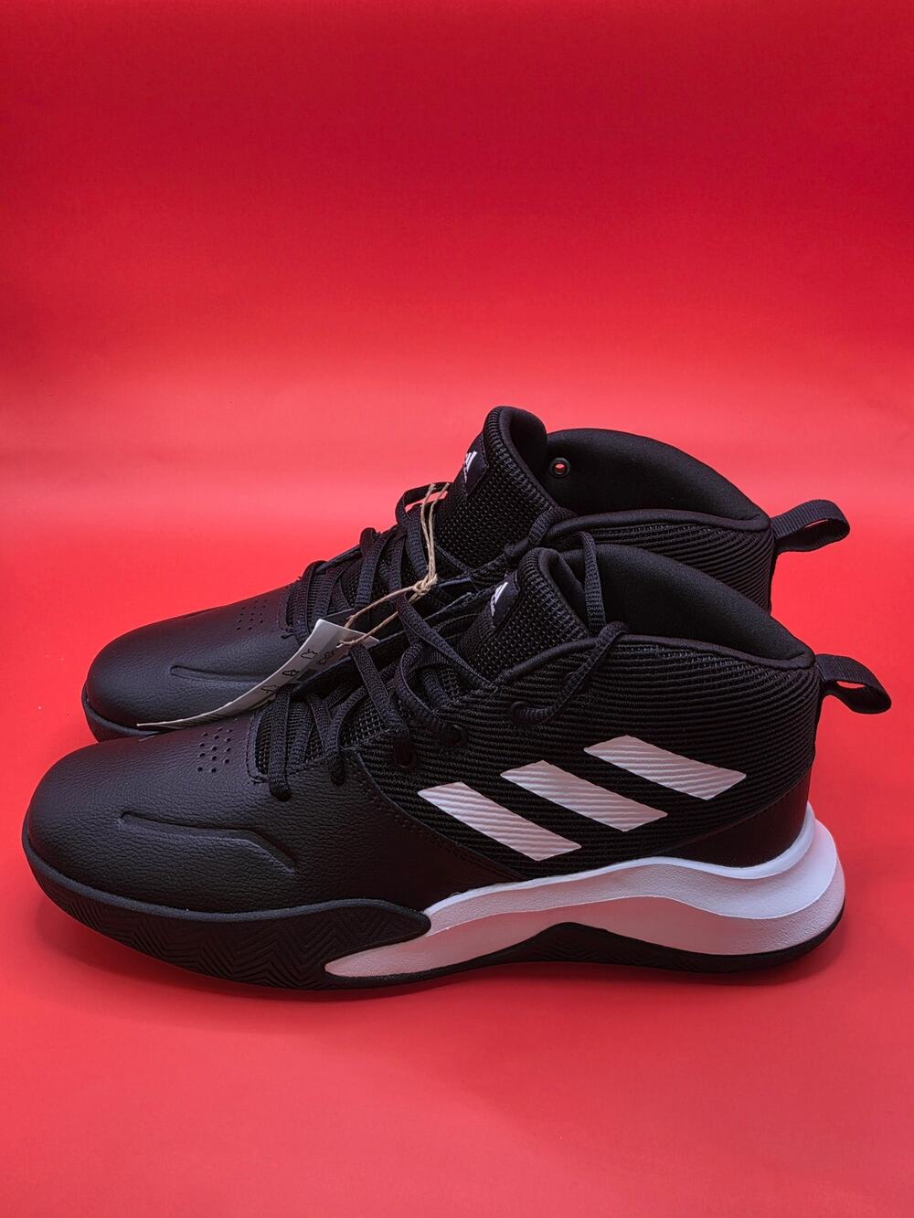 Adidas Own The Game Wide K FV9451 Youth 5.5 Black Basketball Shoes NWOB
